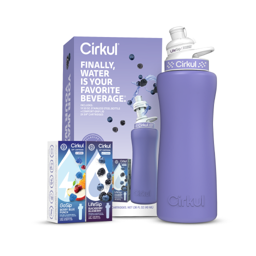 32oz. Matte Periwinkle Stainless Steel Bottle Starter Kit C9