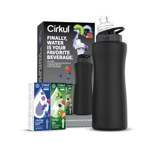 32oz. Matte Black Stainless Steel Bottle Starter Kit P7